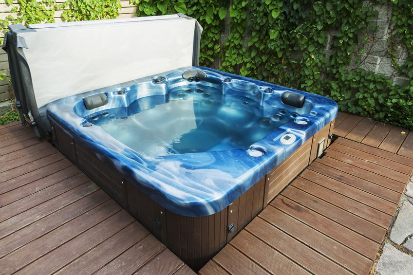 deck designs with hot tub